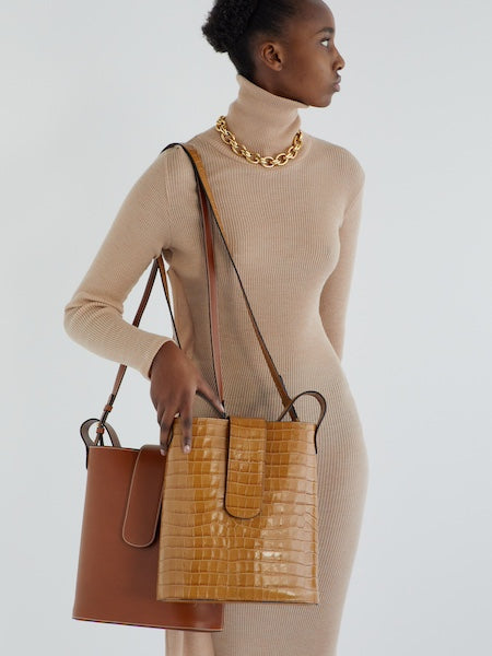 Holly maxi caramel croco