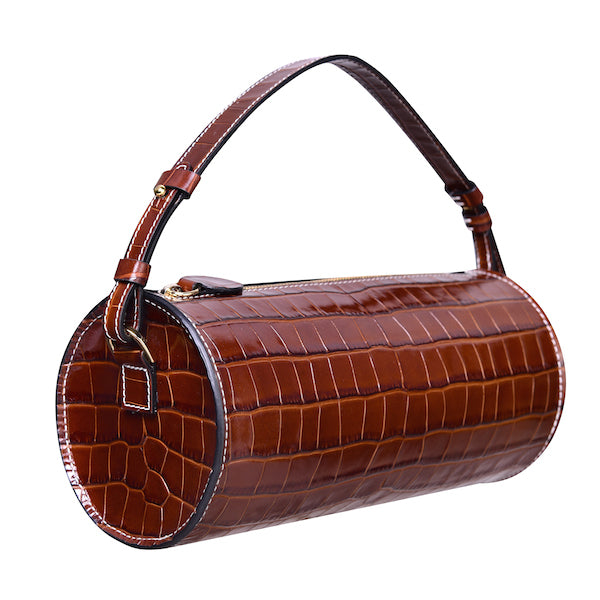 CNicol Brown Croc Stamped Bag