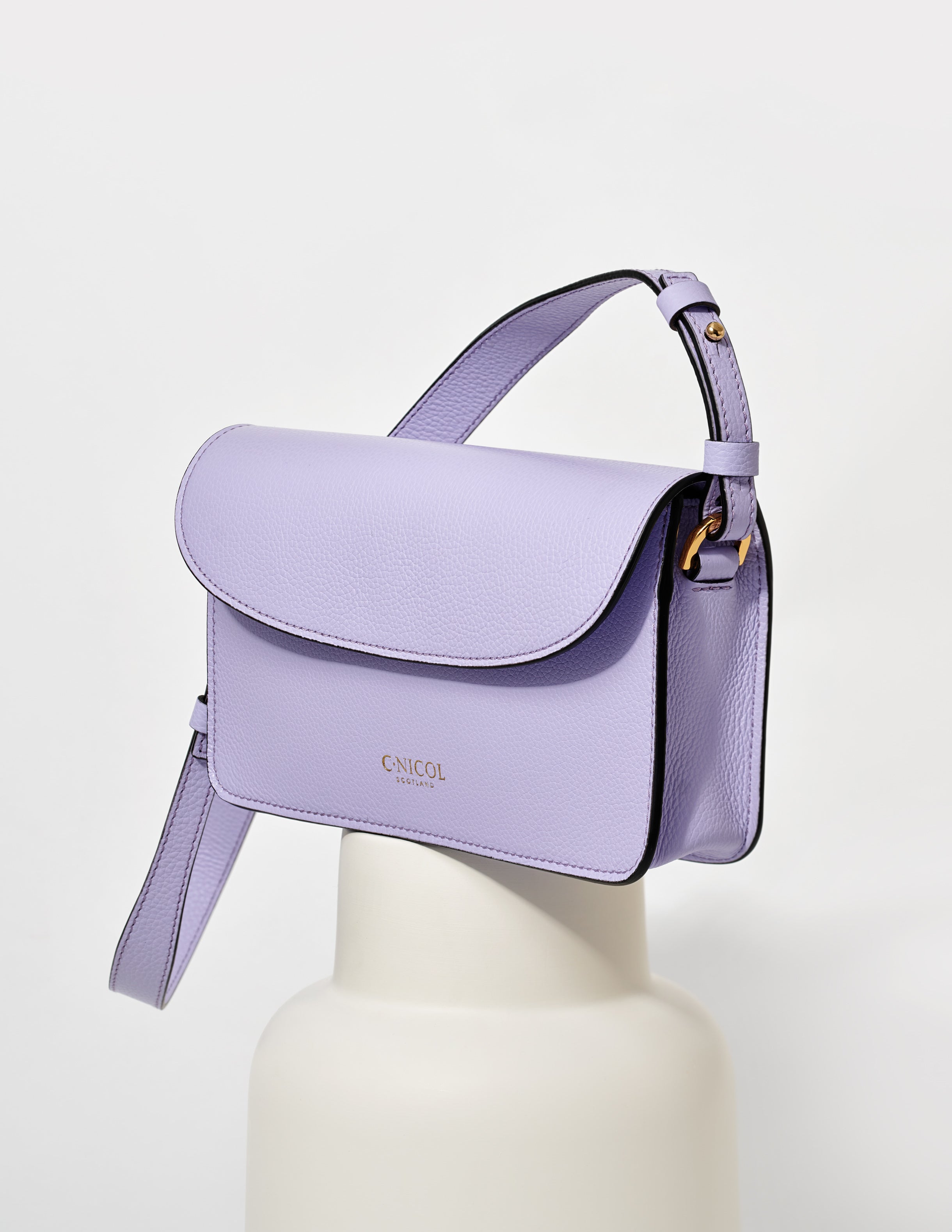 Lilac leather outlet bag